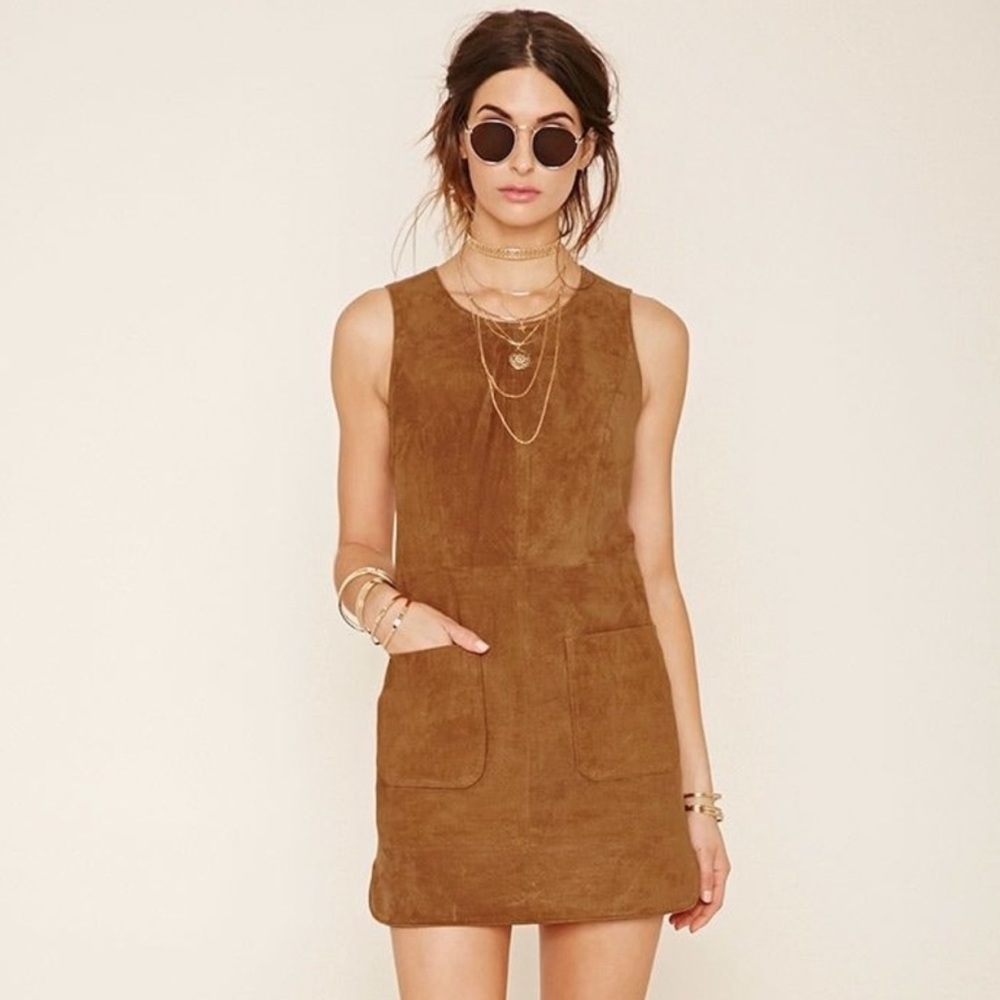 Forever 21 Contemporary Suede Shift Dress
